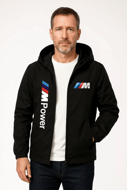 Regnjakke med hætte “M Power”
