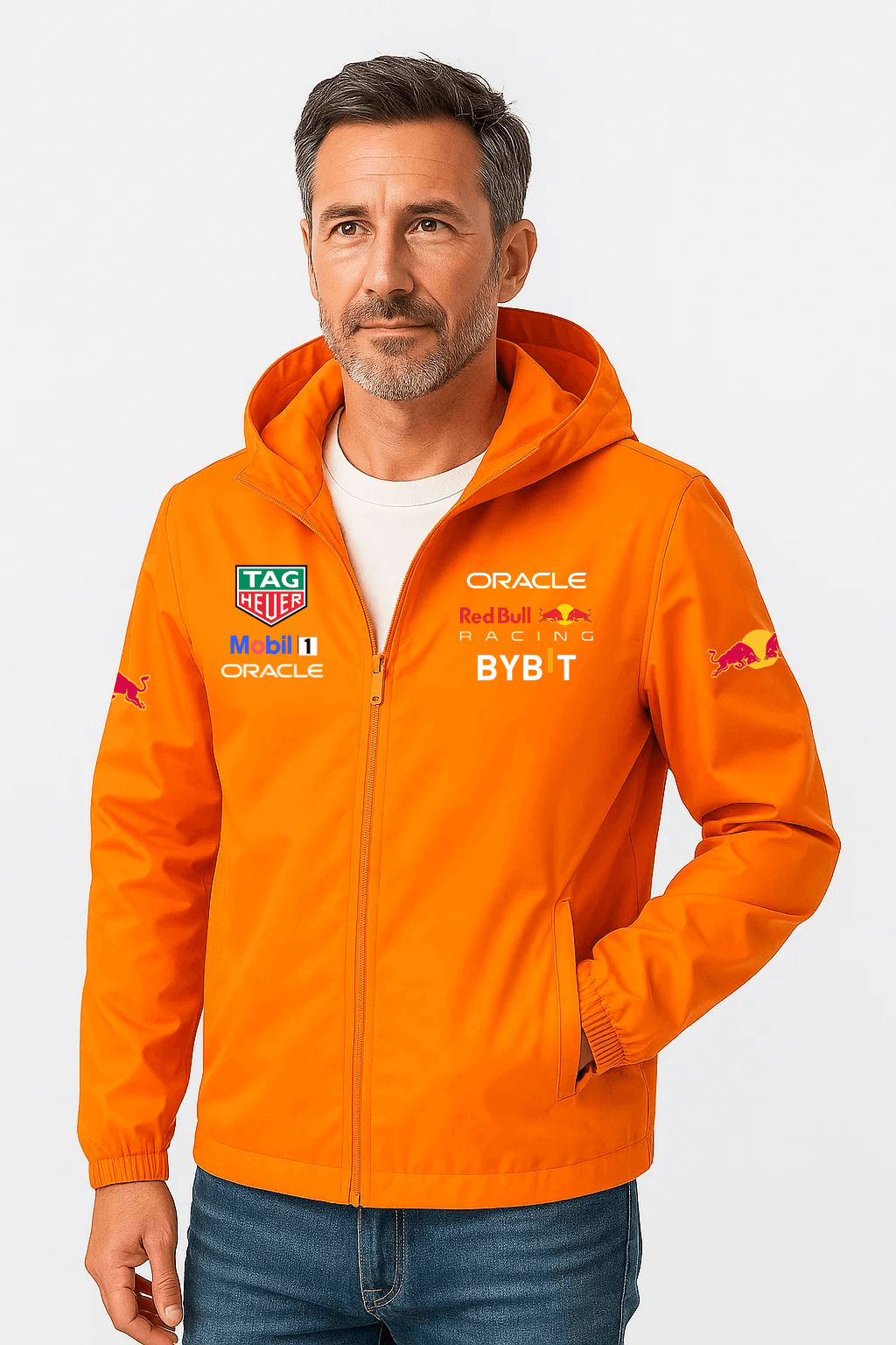 Regnjakke med hætte “Racing”